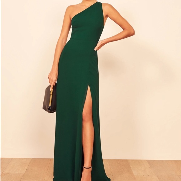 Reformation Evelyn Dress in Emerald *NEW* - Picture 3 of 7